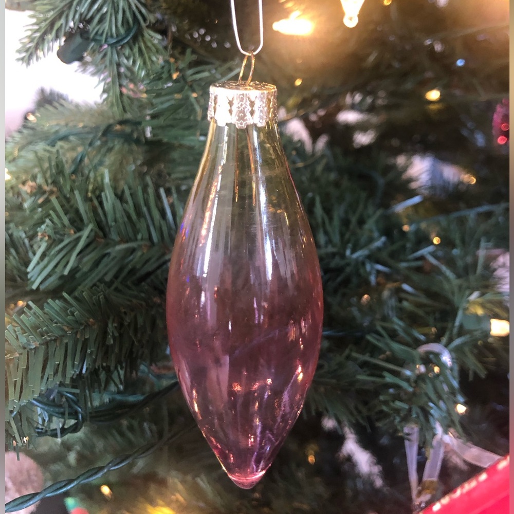 Vintage Christmas Joy Glass Icicle Ornaments Set - Picture 2 of 4